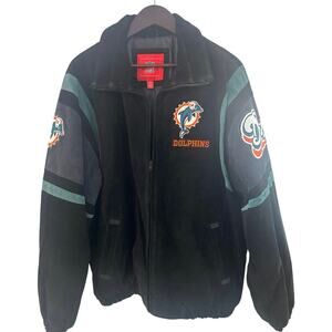 Miami Dolphins rare Vintage iconic logo excellent quality suede leather coat